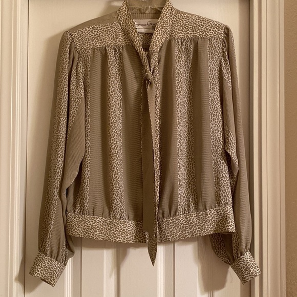 Vintage Lawrence Greer 2 piece Animal Print Pleated Skirt Set 🦒 Giraffe Print - Picture 3 of 12